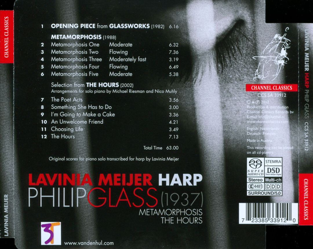 Philip Glass: Metamorphosis; The Hours cover art
