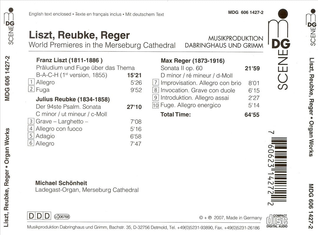 Ladegast Orgel: Uraufführungen im Dom zu Merzeburg cover art