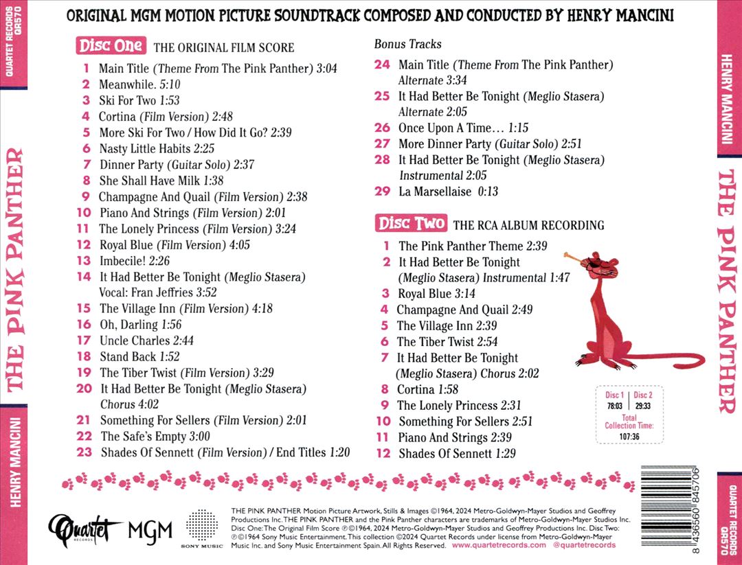 Pink Panther [Original MGM Motion Picture Soundtrack] cover art