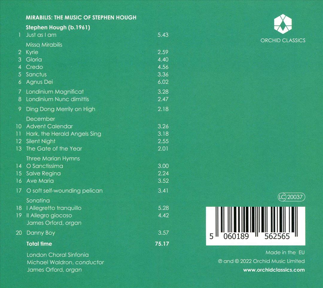 Mirabilis: The Music of Stephen Hough cover art