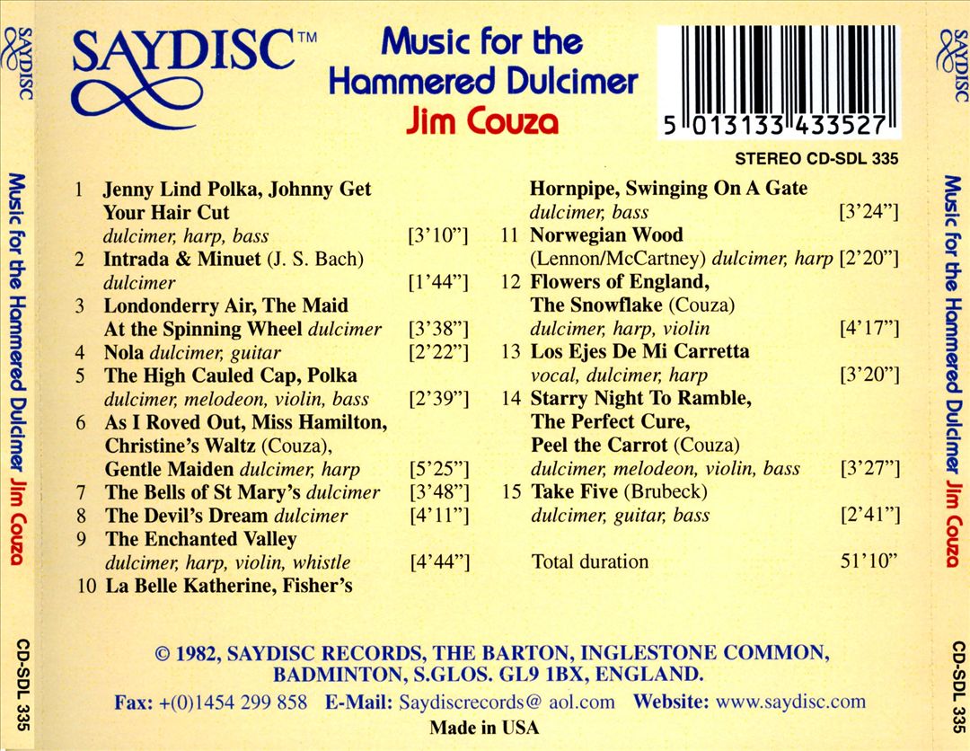 Music for the Dulcimer cover art
