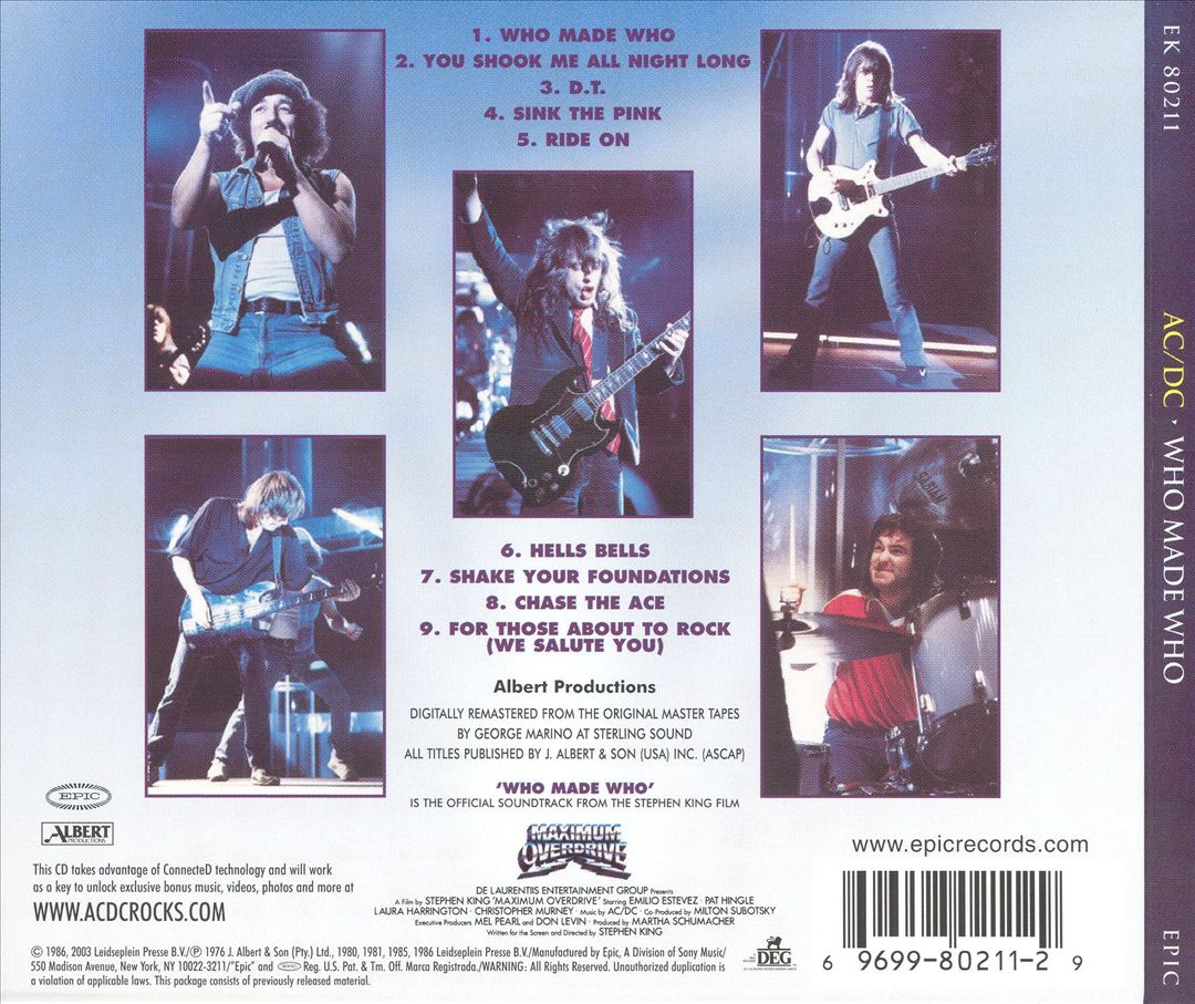 Who Made Who cover art