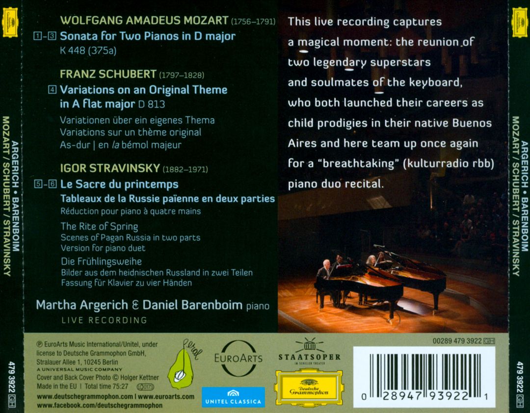 Mozart, Schubert, Stravinsky: Piano Duos cover art