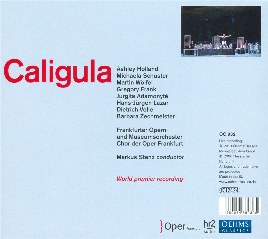 Detlev Glanert: Caligula cover art
