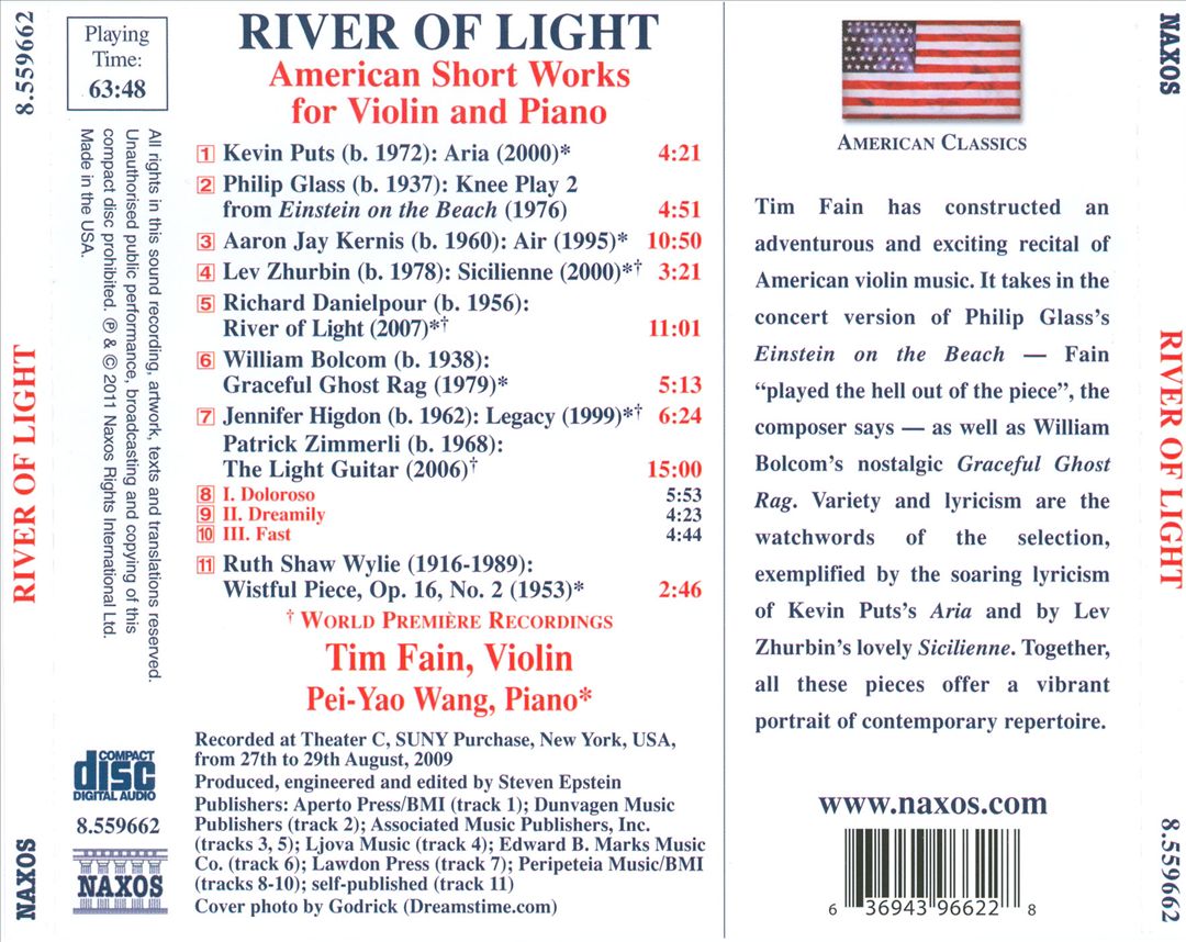 River of Light: American Short Works for Violin & Piano cover art