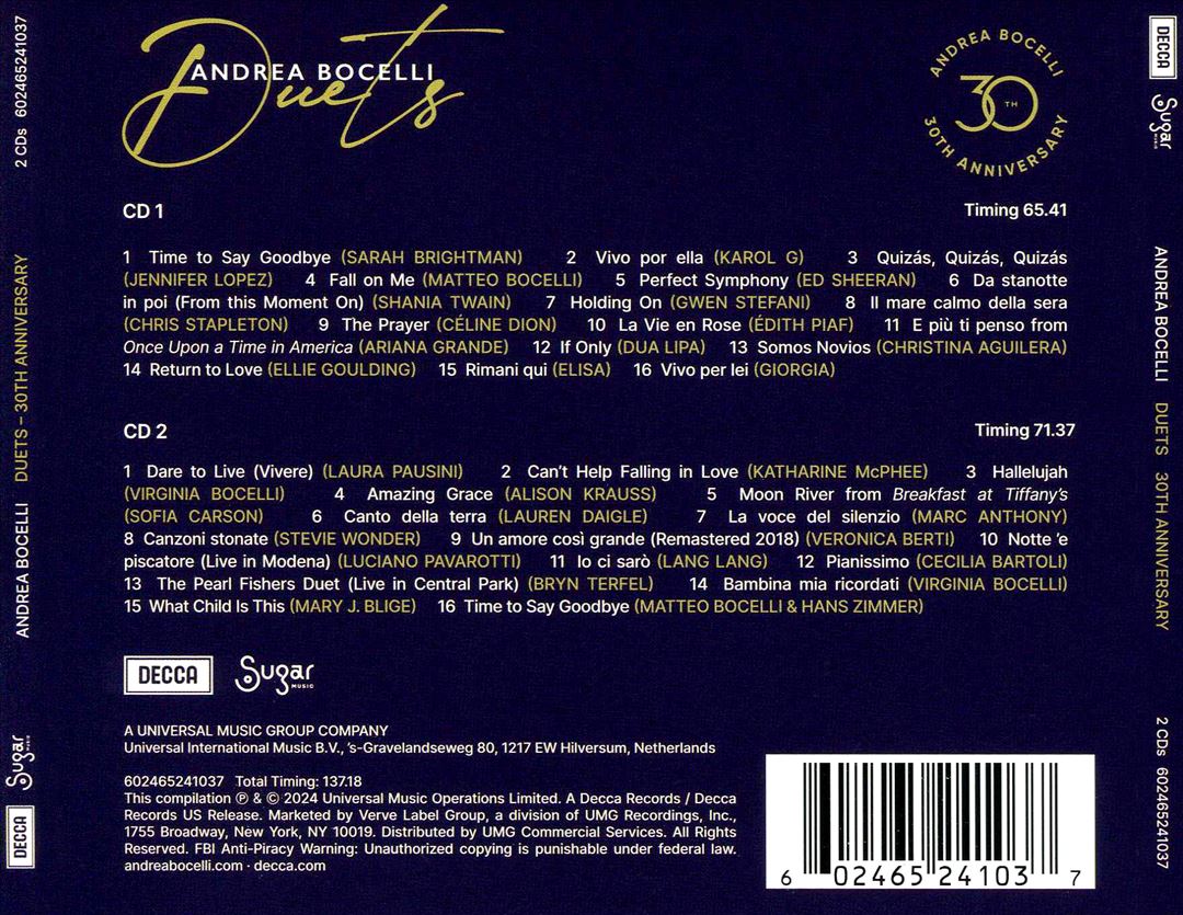 Duets: 30th Anniversary cover art