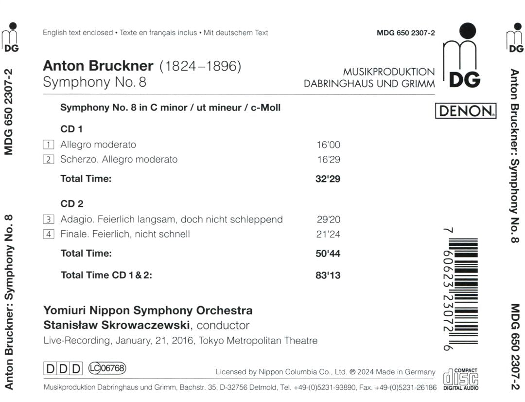 Anton Bruckner: Symphony No. 8 cover art