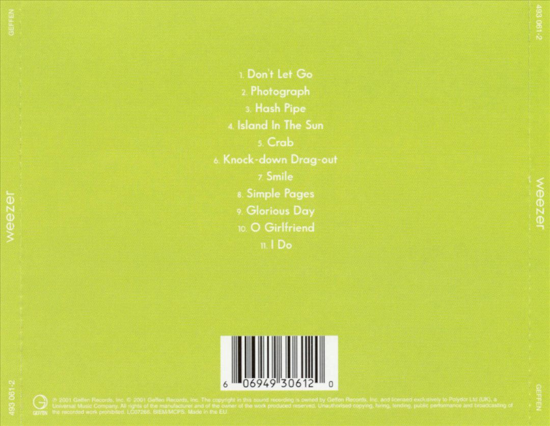Weezer (Green Album) [UK Bonus Track] cover art