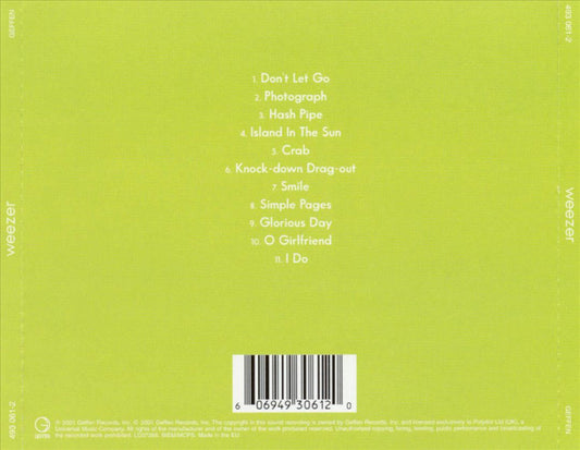 Weezer (Green Album) [UK Bonus Track] cover art