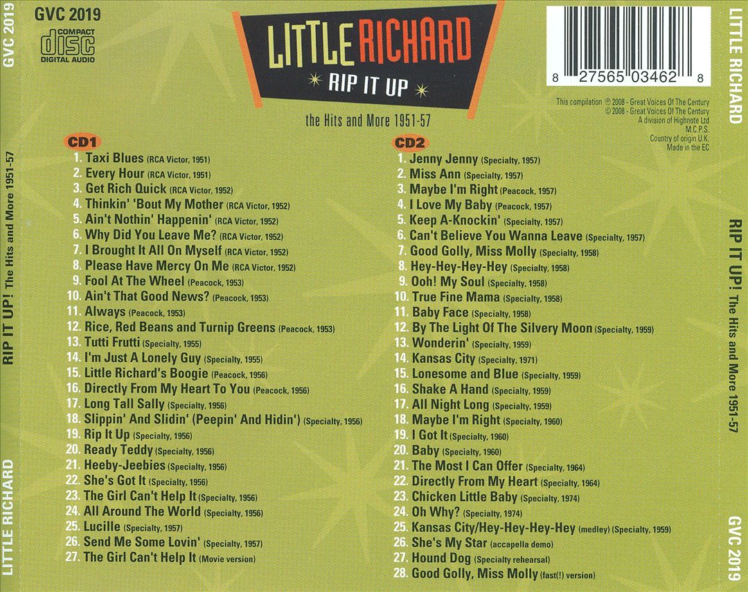 Rip It Up: The Hits and More 1951-57 cover art