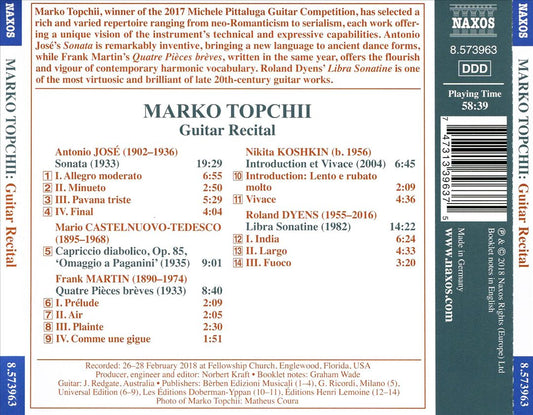 Laureate Series, Guitar: Marko Topchii - Winner 2017 Michele Pittaluga Guitar Competition, Alessandria cover art