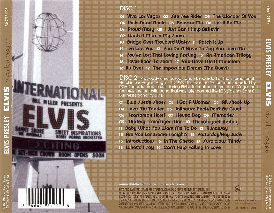 Elvis: Viva Las Vegas [2 CD] cover art
