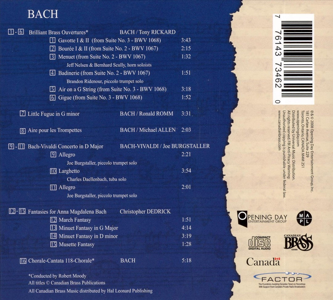 Canadian Brass plays Bach cover art