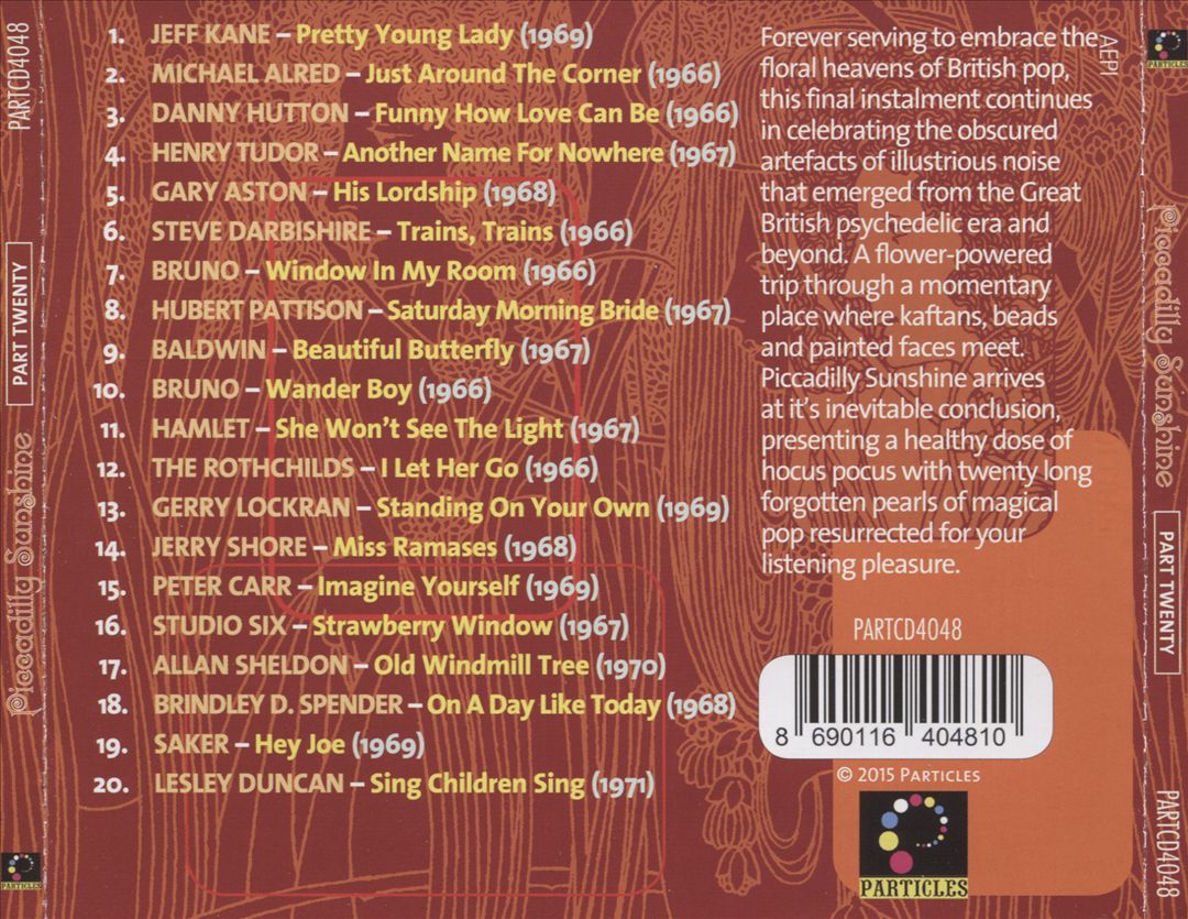 Piccadilly Sunshine Part Twenty: British Pop Psych And Other Flavours 1966-1971 cover art