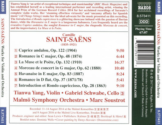 Saint-Saëns: Works for Violin and Orchestra cover art