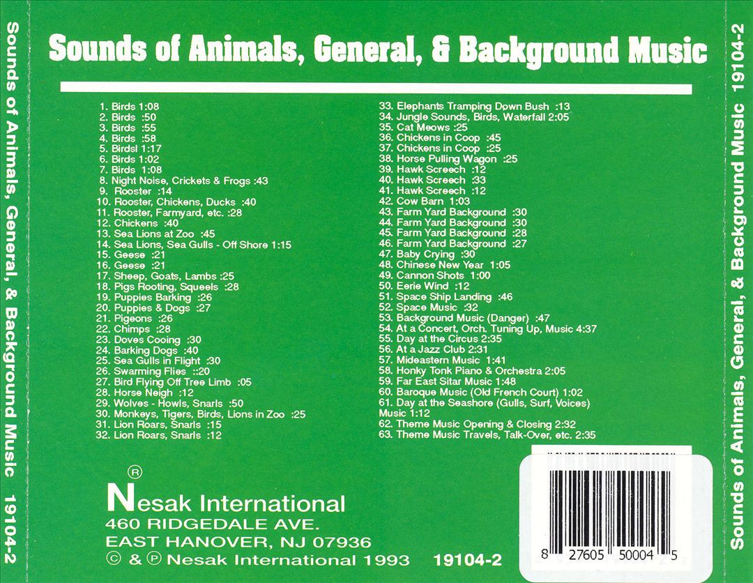 Sound Effects: Sounds of Animals cover art