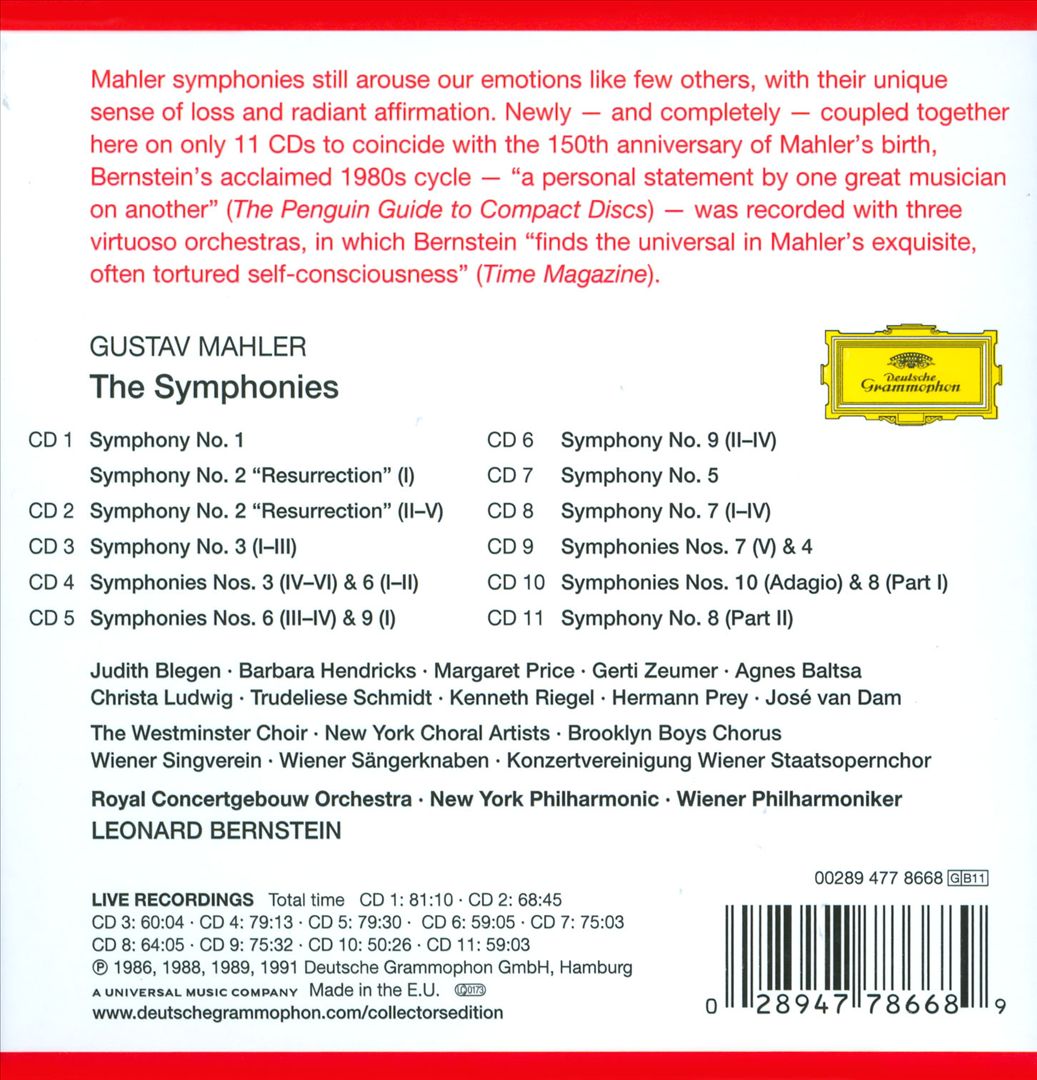 Mahler: The Symphonies cover art