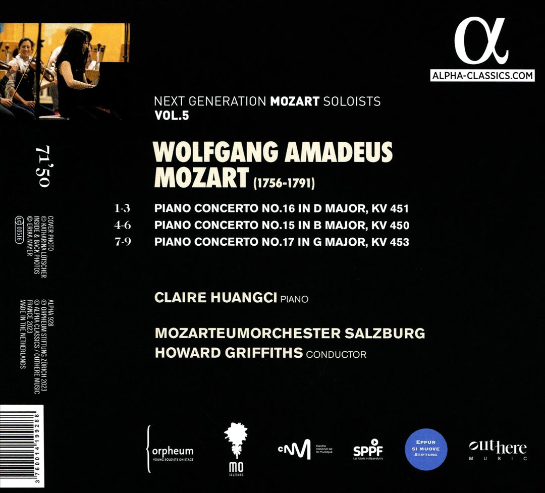 Mozart: Piano Concertos Nos 15, 16, 17 (KV 450, 451, 453) cover art