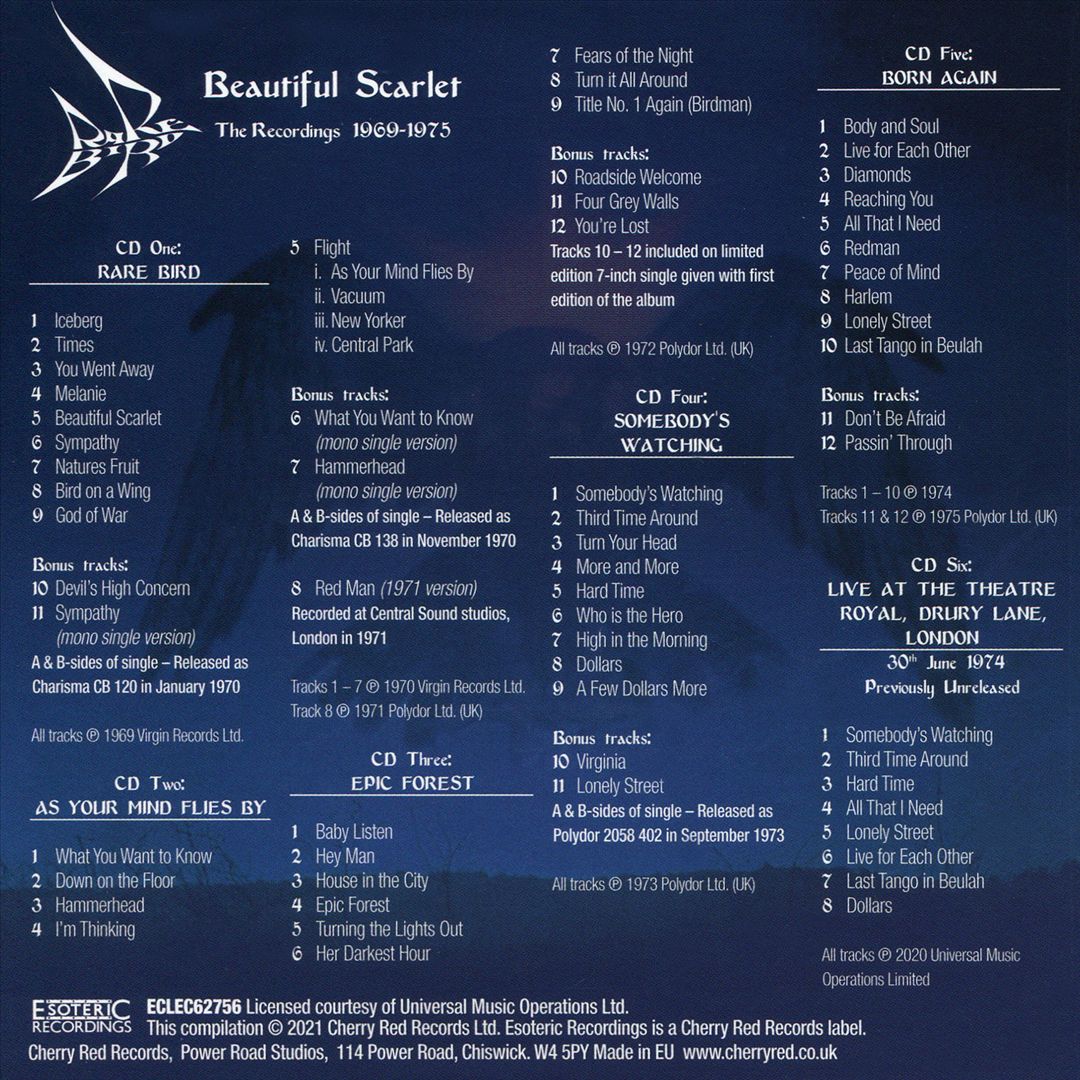 Beautiful Scarlet: The Recordings [1969-1975] cover art