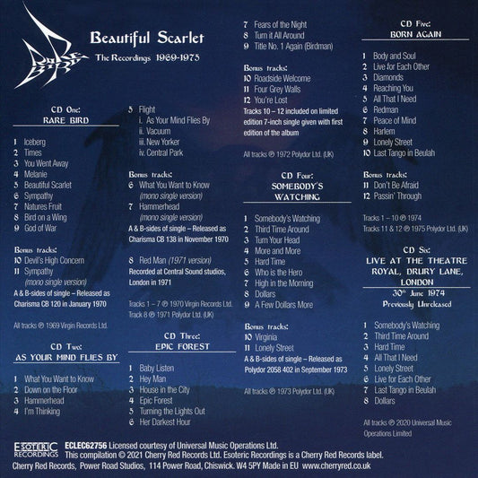 Beautiful Scarlet: The Recordings [1969-1975] cover art