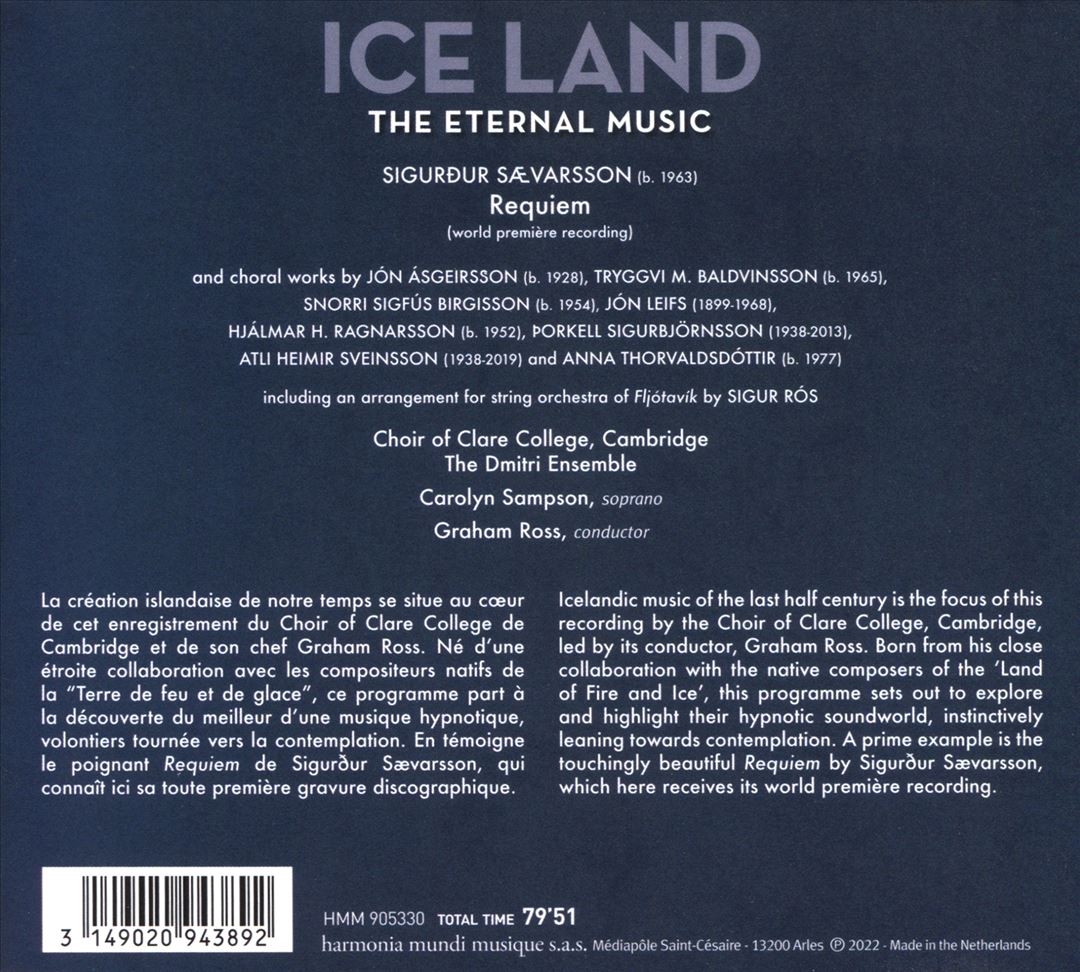 Ice Land: The Eternal Music – Sævarsson, Leifs, Thorvaldsdóttir cover art