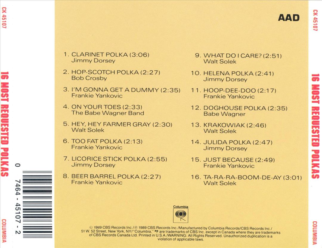 16 Most Requested Polkas cover art