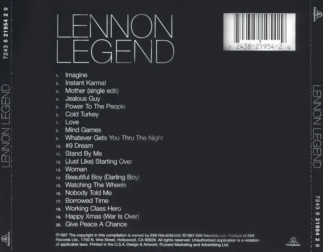 Lennon Legend: The Very Best of John Lennon cover art