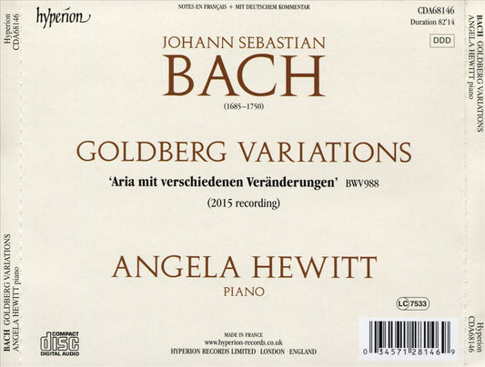 Johann Sebastian Bach: Goldberg Variations [2015 Recording] cover art