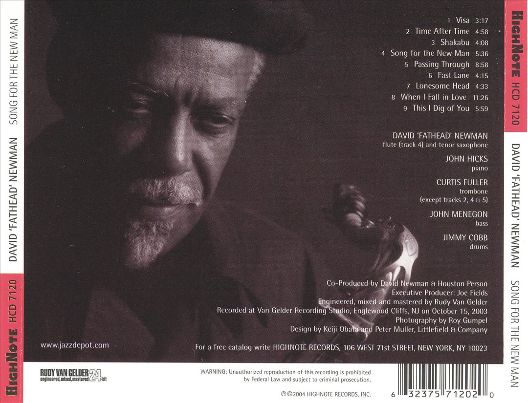 Song for the New Man cover art