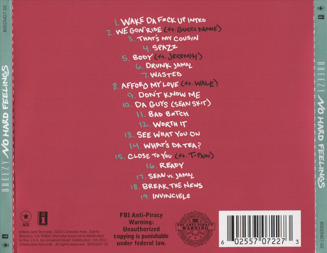 No Hard Feelings cover art