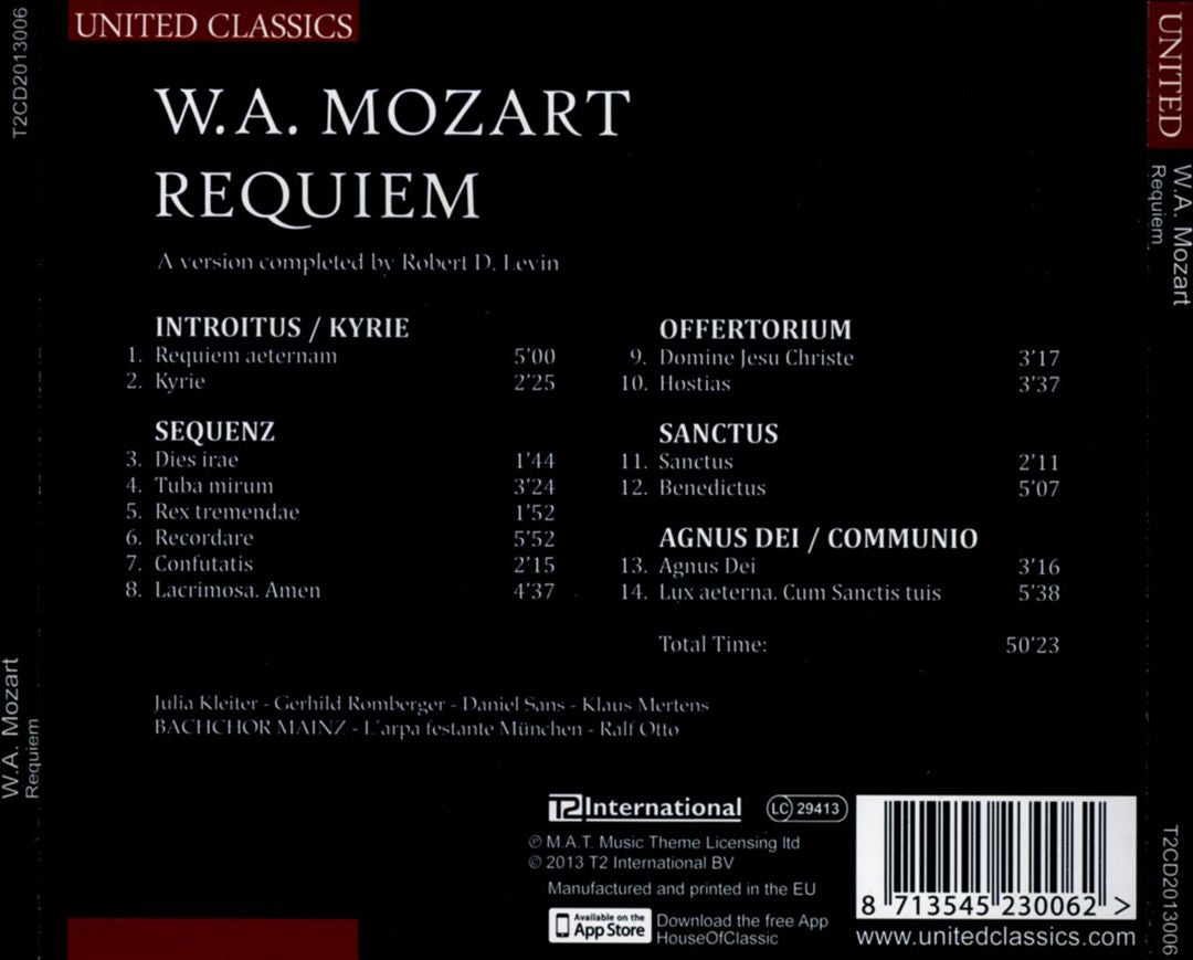 W. A. Mozart: Requiem cover art