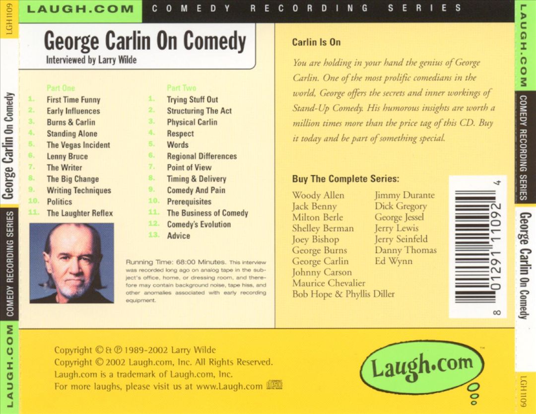 George Carlin on Comedy cover art