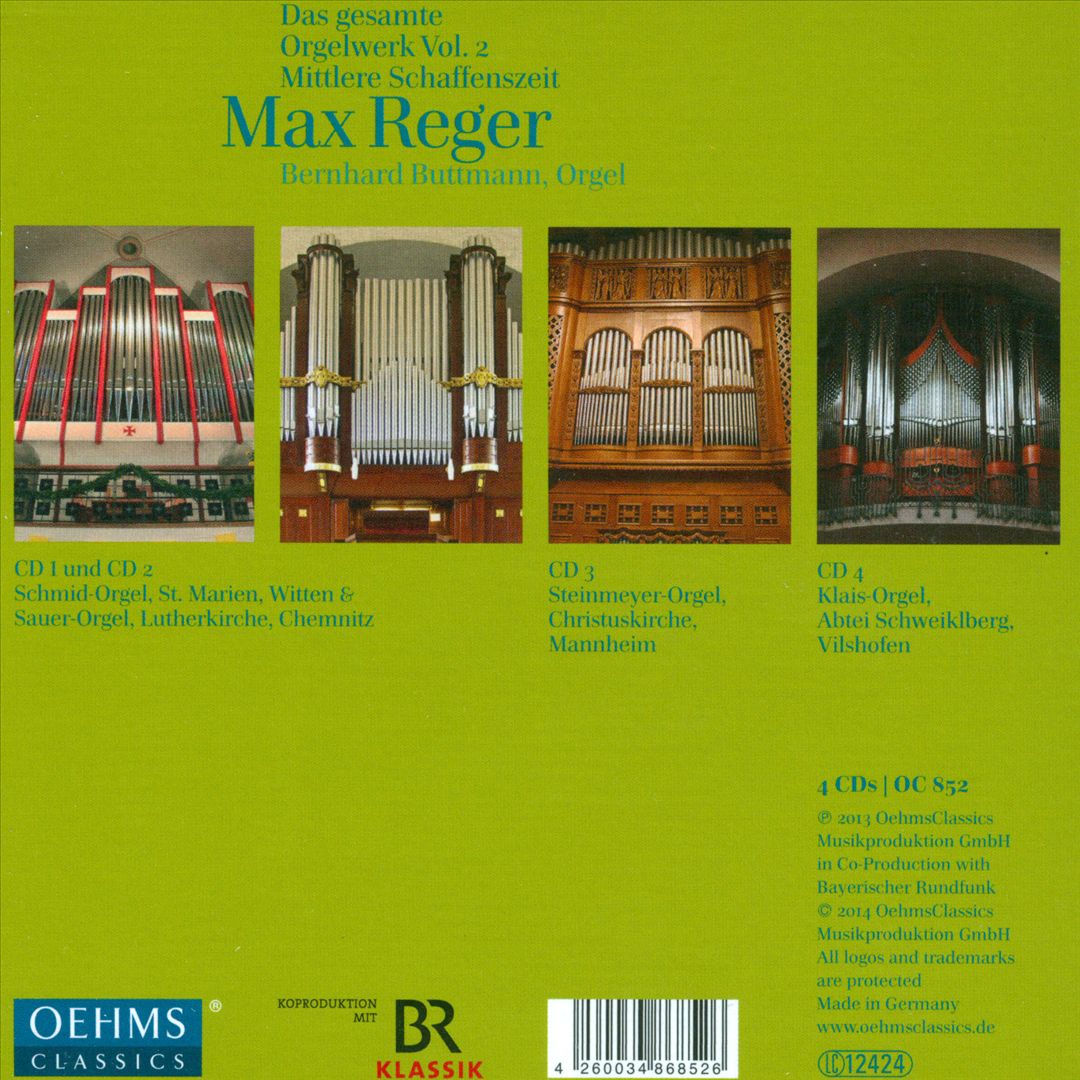Max Reger: Das gesamte Orgelwerk, Vol. 2 cover art
