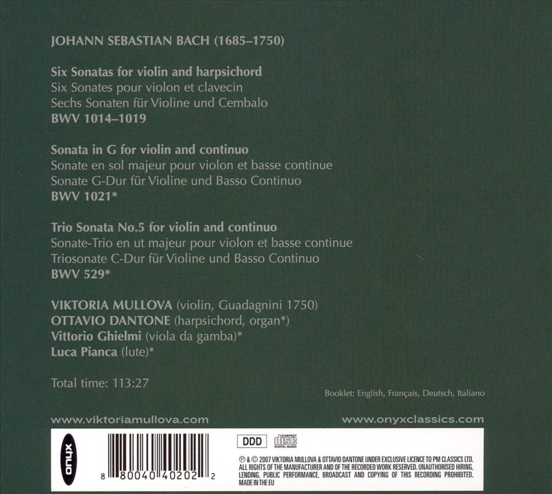 Bach: Sonatas cover art
