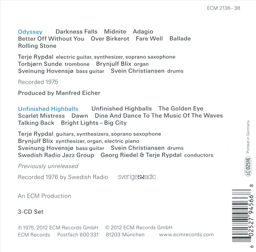 Odyssey: In Studio and in Concert cover art