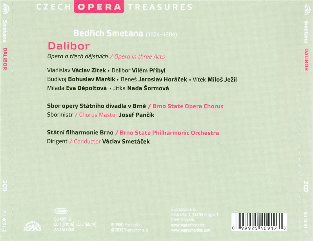 Bedřich Smetana: Dalibor cover art