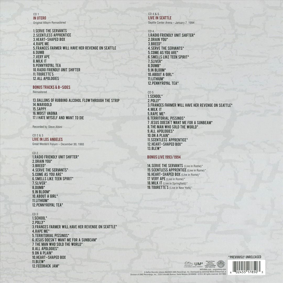 In Utero [30th Anniversary Super Deluxe Edition] cover art