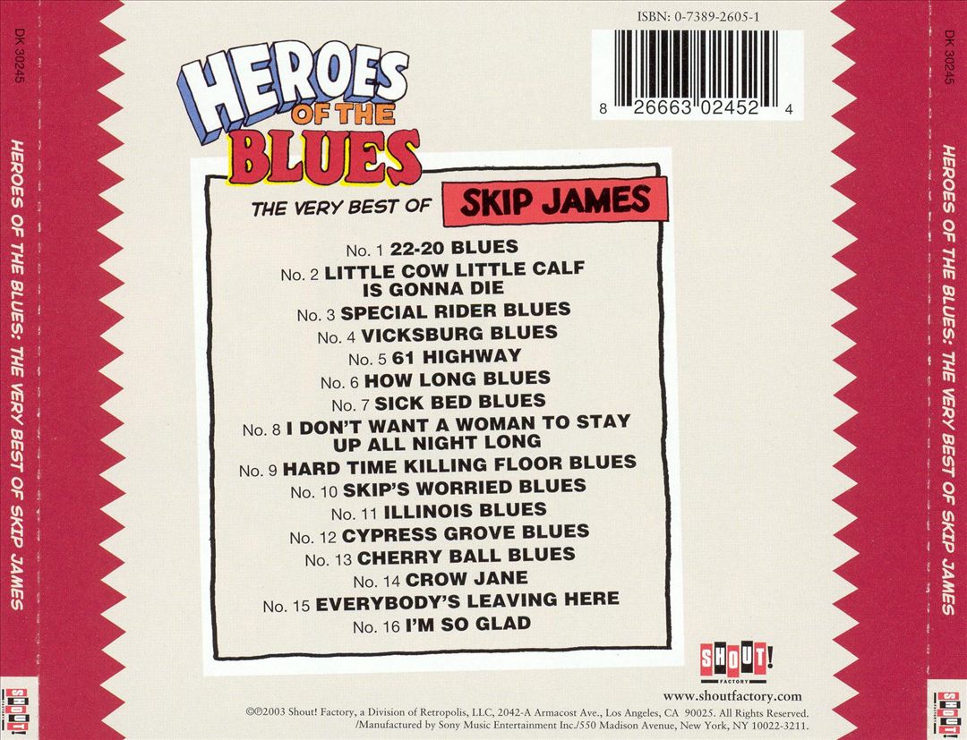 Heroes of the Blues: Very Best of Skip James [Remastered] cover art