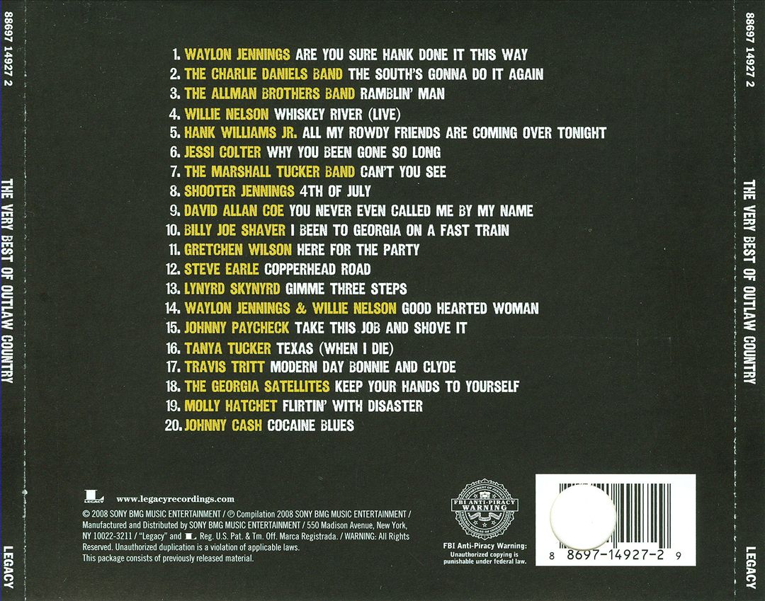Very Best of Outlaw Country cover art