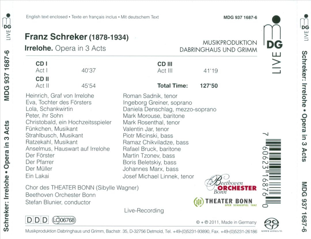 Franz Schreker: Irrelohe cover art