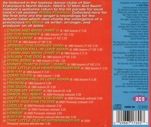C'mon and S-W-I-M with Bobby Freeman cover art