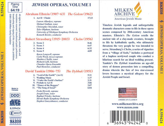 Jewish Operas, Vol. 1 cover art