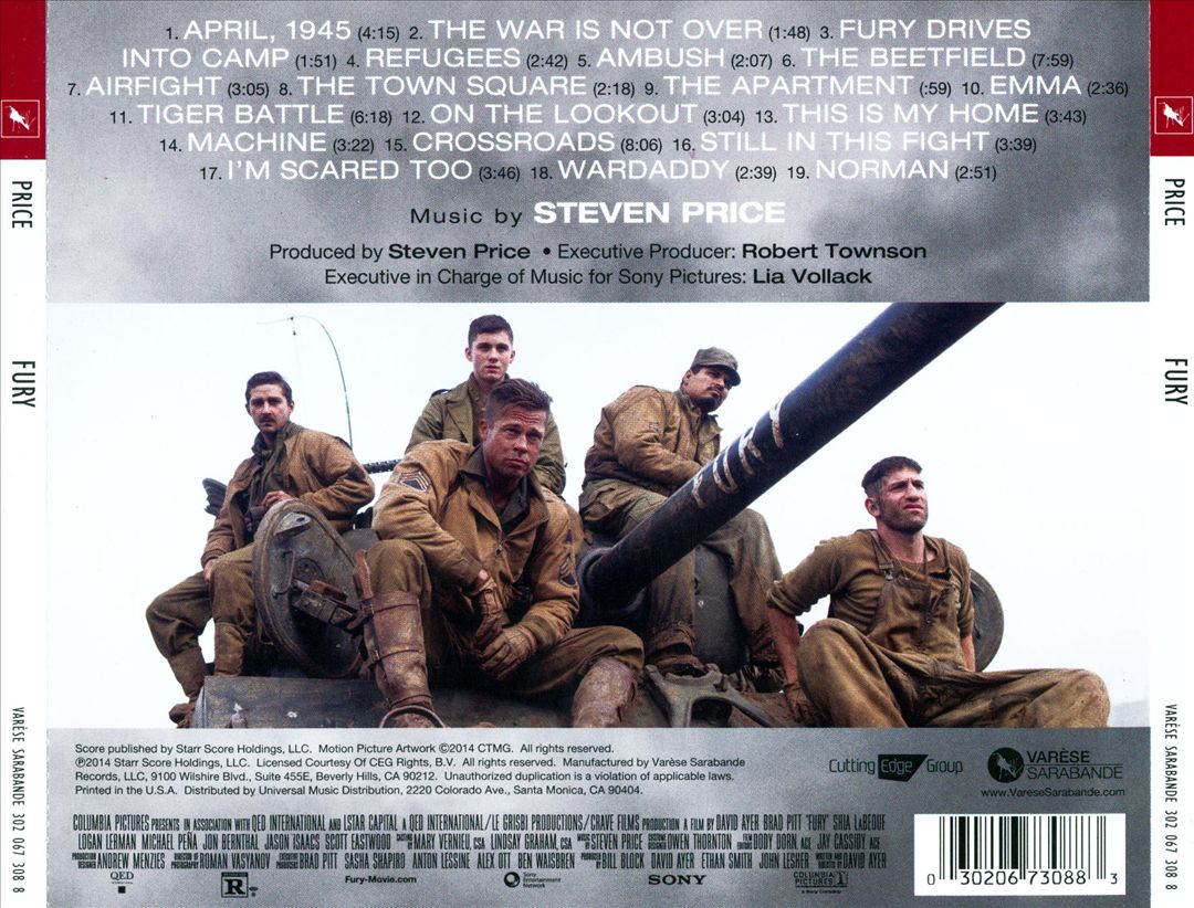 Fury [Original Motion Picture Soundtrack] cover art