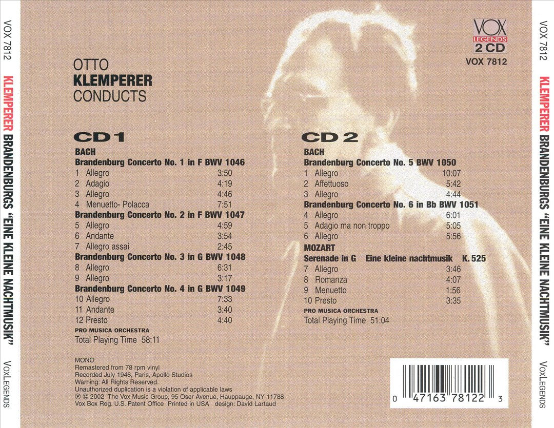 Bach: Brandenburg Concertos Nos. 1-6; Mozart: Eine kleine Nachtmusik cover art