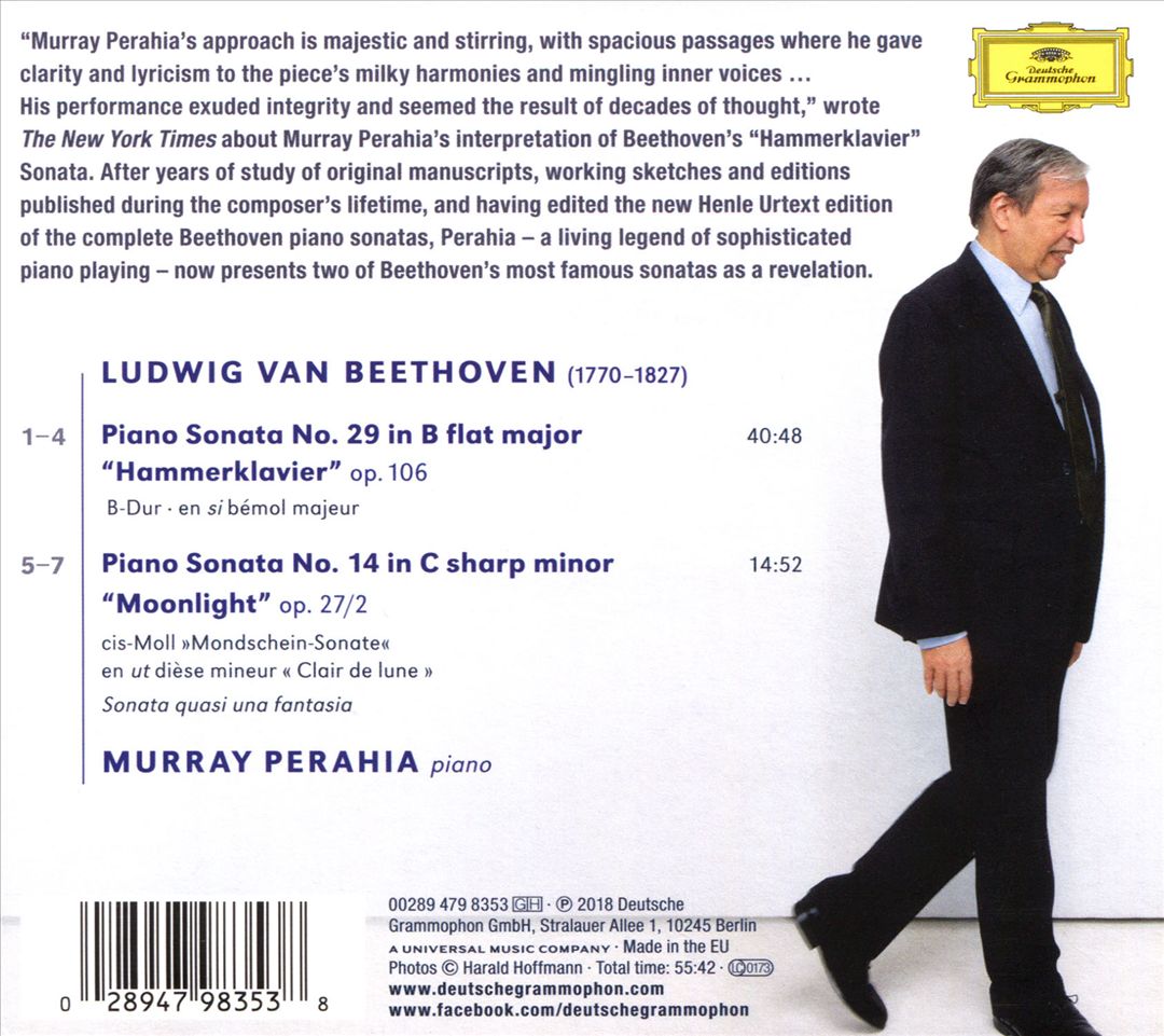 Beethoven: Piano Sonatas Op. 106 "Hammerklavier" & Op. 27/2 "Moonlight" cover art