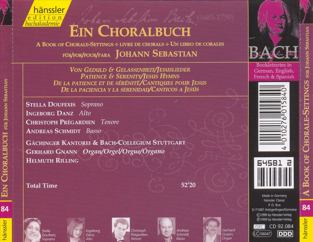 Book of Chorale-Settings for Johann Sebastian, Vol. 7: Patience & Serenity; Jesus Hymns cover art