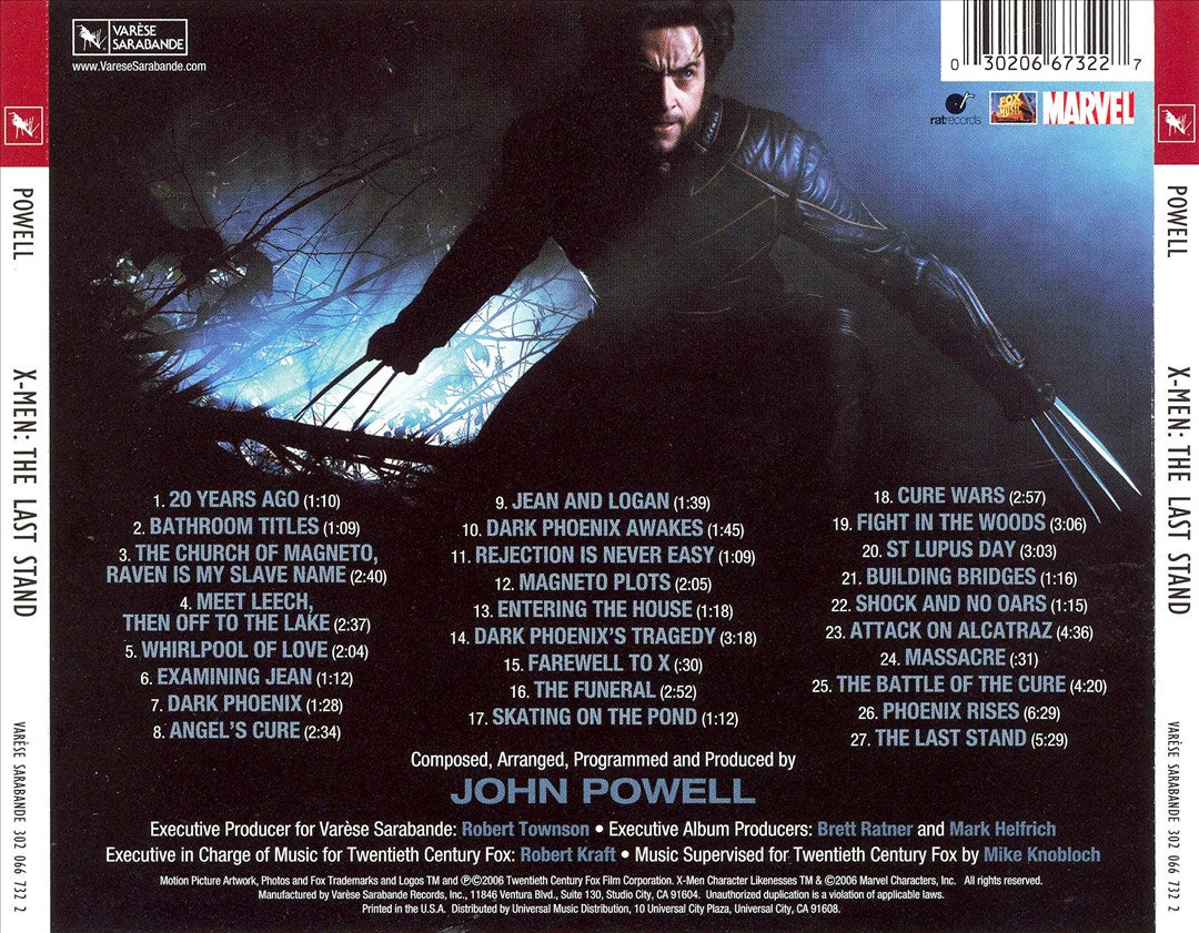 X-Men: The Last Stand [Original Motion Picture Soundtrack] cover art
