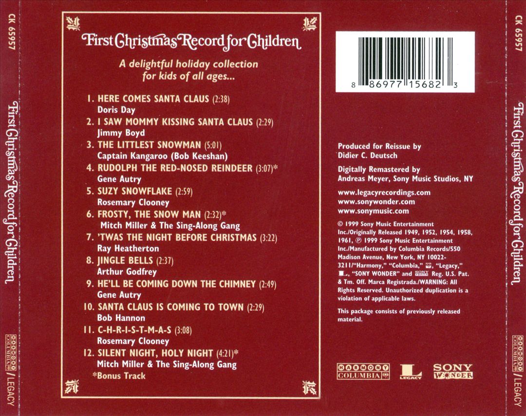 First Christmas Record for Children cover art