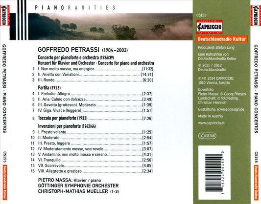Goffredo Petrassi: Piano Concerto; Partita; Toccata & Invenzioni cover art