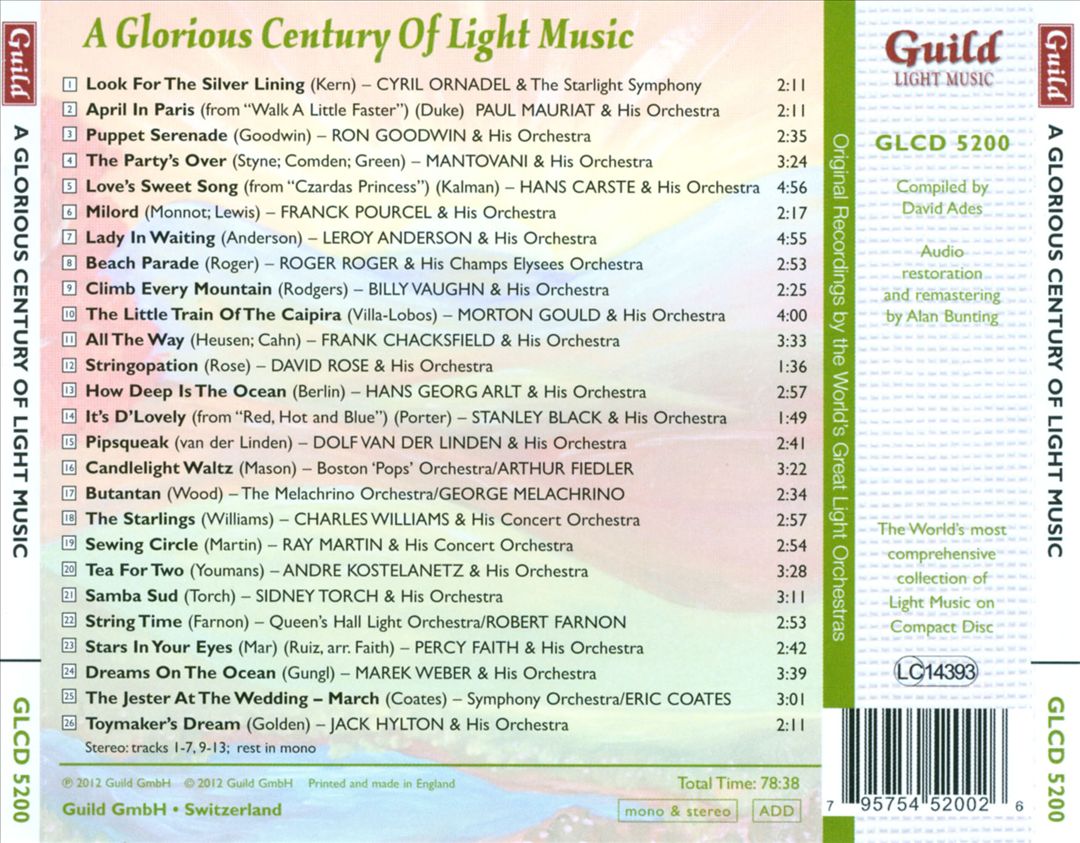 Golden Age of Light Music: A Glorious Century of Light Music cover art